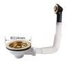 Talea SUS304 Stainless Steel Sink Strainer Basket Valve, Shiny Gold