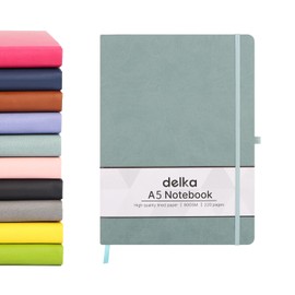 delka A4 Notebook, Notebook A5 Note Book Note Pad Journal Notebook A5 Notepad, Notebook for Office School Home Business Writing & Note Taking (A5, MATTE GREEN)