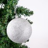 10cm/3Pcs Christmas Baubles Shatterproof Silver, Christmas Tree Decorations Ball Ornaments