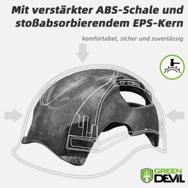 GREENDEVIL X-Armor Protective Helmet, Work Helmet, ABS Safety Helmet, EN 397 Industrial Helmet, Construction Helmet, Adult Construction Helmet, Construction Site Helmet