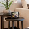 Deolven Iron Plate Stand, 2 Pack 4 Inch Black Metal