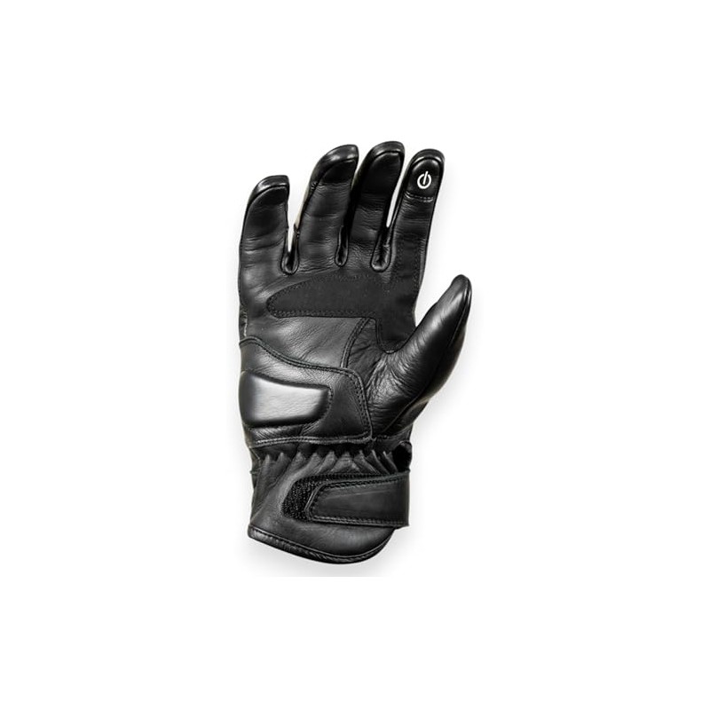 MDM Men's Leather Motorcycle Gloves, Retro Biker Gloves, Chopper, Touchscreen