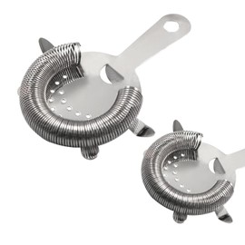 Hawthorne Cocktail Strainer, Stainless Steel Bar Strainer, Professional 4 Prong Strainer with 100 Wire Spring,Hawthorne Strainer,Strainer Cocktail