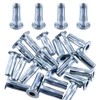 Swpeet 20Pcs M6 Metric Carbon Steel White Zinc-Plated Multi-Grip Rivet