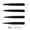 3 Pcs Fine Pointed Tweezers, Ingrown Hair Tweezers, Plus 4