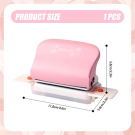 All Metal 6-Hole Punch, Paper Hole Puncher with Positioning Mark, 6-Sheet Capacity, A5 A6 A7 6 Ring Punch Round Hole Punch for Diary Planner, Personal, Agenda, Binder Refill Pages, Bookbinding DIY