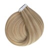 Ugeat Tape Real Hair Extensions, Blonde Highlight Remy Tape Extensions,