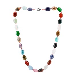TreasureBay Womens Handmade Natural Gemstone Beaded Necklace - Beads Necklace for Women Ladies and Girls (Multicolour)