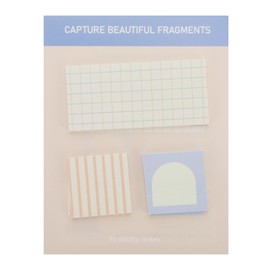 CAPASTEC Neuartige innovative Notizblöcke, niedliche Haftnotizen, kleine Haftnotizen, Haftnotizen für Büro- und Heimgebrauch, Beige Orange Lila