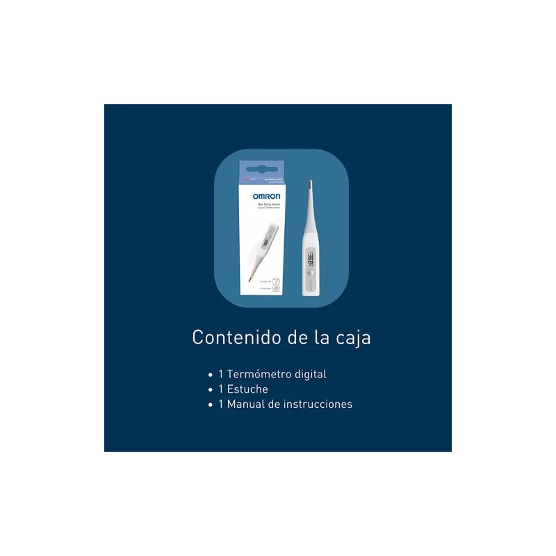 OMRON Termómetro Digital Flex Temp Smart MC-343F-E4 con punta flexible