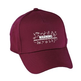 Hippowarehouse Prone to Uncontrollable Musical Outbursts Premium Printed 5 Panel Baseball Cap hat OneSize Adults Burgundy