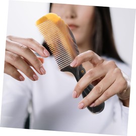 OATIPHO Scalp Massager Hair Growth Tool Fashion Comb Portable Ox Horn Comb Natural Hair Accessories for Relaxation Random Color
