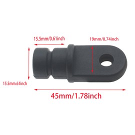 GWYAN 2 PCS Black Nylon Canopy Inner Eye End Nylon 5/8" Canopy Inner Eye End Accessories for Adjusting Canopies on Yachts and Boats