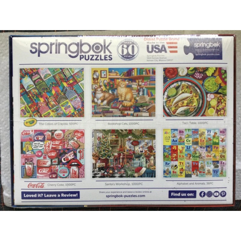 SPRINGBOK FEATHERED FRIENDS 1000 PC PUZZLE SNOWMAN IN HAT SCARF