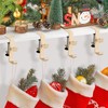 4 Pack Christmas Stocking and Garland Holders with 2 Hooks,