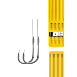 FOLANDO 10 PCS Curve Shank Carp Hooks, Fishing Hair Rigs Tackle Kit barbed hook handmade carp rigs #12