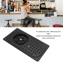 Diydeg Pitcher Rinser, Stainless Steel Countertop Cup Washer Spray Rinser, Glass Rinser with Multi Angle Outlet Water, Drain and Drip Tray, Hose, for Home Kitchen Hotel Cafe (2)