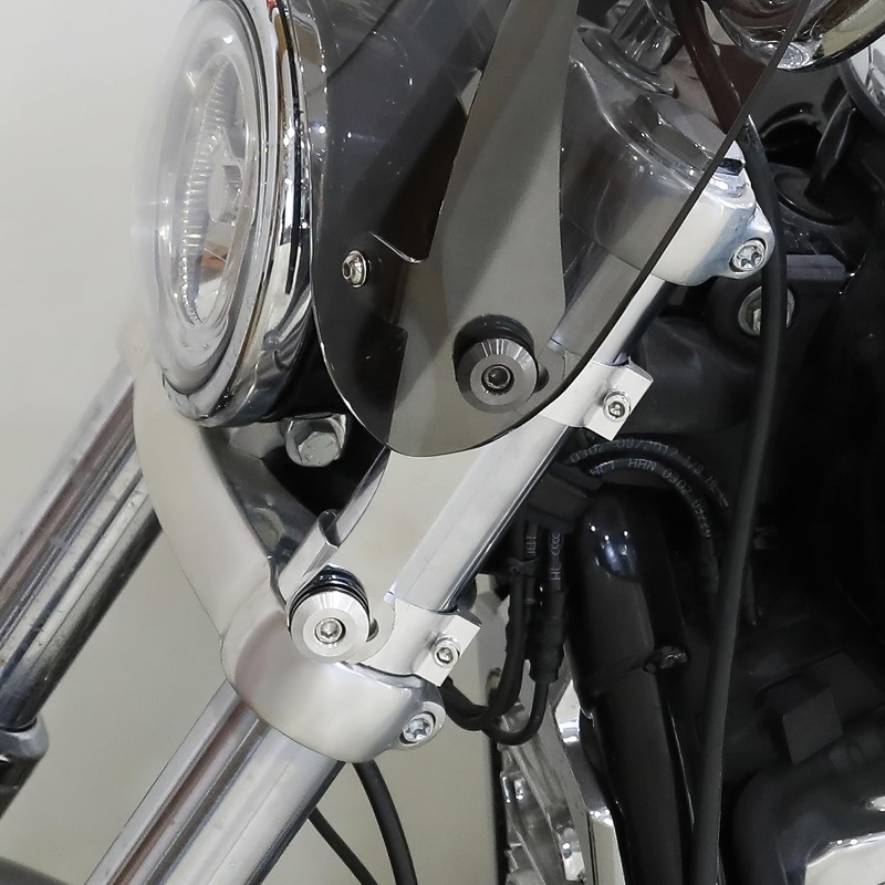 TCT-MOTORPARTS Fairing Mount Fork Clamps Clip 49mm Fits for Harley