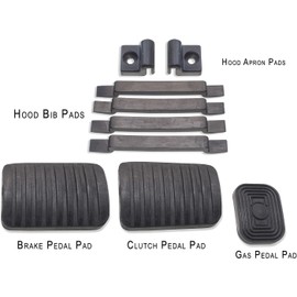 Pedal and Hood Pad Kit Land Cruiser FJ40 & BJ40 Series - 1958 to 1978