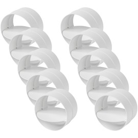 Vent Systems 4'' Inch - Pack of 10 Backdraft Dampers - Backflow Shutter - ABS Plastic - One-Way Airflow Ducting Insert - Inline Fan Vent Deflector - HVAC Exhaust Connector with Valve