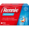 Rennie Antacids, Peppermint Flavour, 72 Count (Pack of 1)