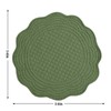 HOMBYS Quilted Placemats Set of 6 Washable Round Placemats for