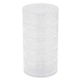 Meiho Round Case, Large, 5 Tiers, Clear