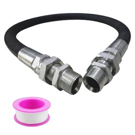 3/4" x 40"Length Upgraded Compressor Jumper hose, 3/4" NPT Male Connector, 700 PSI, High-Temperature 320°F, Both Sides Fittings Rotate Freely