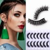 SQYlashes Fluffy False Eyelashes Cat Eye Wispy 3D Faux Mink
