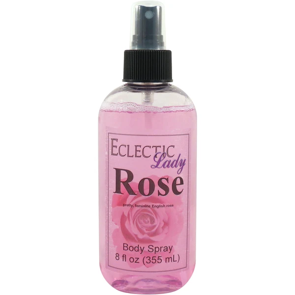 Rose Body Spray, 8 ounces, Body Mist for Women with