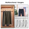 GUANJUNE Thin Trouser Hangers, Non-Slip Pant Hangers with Adjustable Clips,