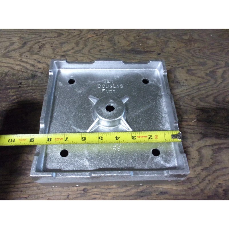 Ben Douglas Foundry Post Base, Anchored 8x8, rough cut, Heavy