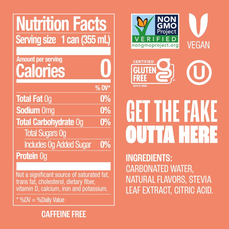 Zevia Zero Sugar Soda, Peaches and Cream, 12 oz Cans