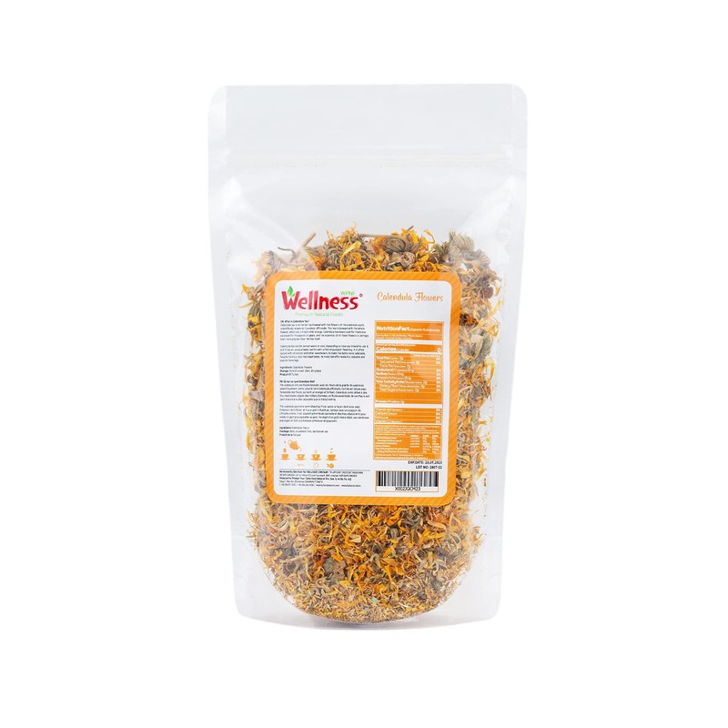 Wellness Organic Calendula Flowers Tea, Premium Calendula Tea for Skin