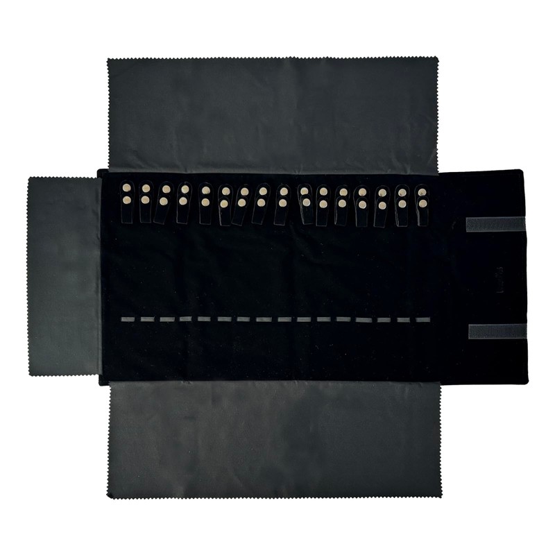 UnionPlus Velvet Travel Jewelry Roll Bag Organizer for Necklace, Elastic