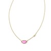 Kendra Scott Lips Pendant Necklace Gold Hot Pink Mother Of
