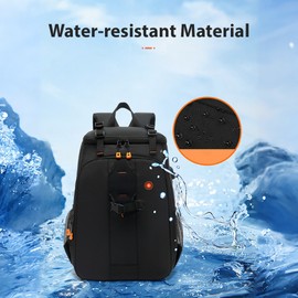 Camera Backpack Water-resistant Camera Bag Photography Backpack Large Capacity Camera Case with Tripod Holder 15.6 Inch Laptop Compartment External USB Charging Port for Women Men