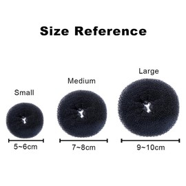 3PCS Donut Hair Bun Maker 3 Sizes Women Hair Bun Maker Round Styler Hair Doughnut Shaper French Hairstyle Twist Bun Hair Accessories DIY Hair Styling Tool(Brown)