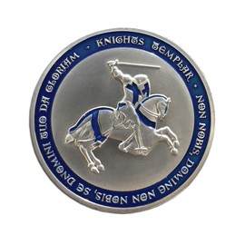 Eillwin Templar Perfect Silver Color Coin Knight Religious Collectible Beautiful Honorable Gift