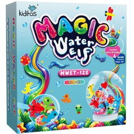 Kiditos  Magic Water Elf Toy Kit with Magic Gels, Molds - Imaginative Play, Christmas Gifts, Birthday Gifts, Party Favors, and Family-Friendly DIY STEM Projects:_12 Colors with Bottle