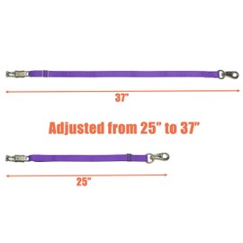 Adjustable Trailer Tie （2 Pack）-Horse Trailer Nylon Strap Tie，Adjusted from 25 to 37” (Purple)