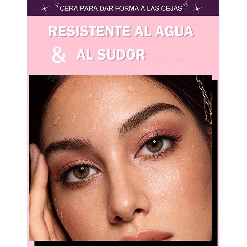 Erinde Cera Transparente Para Cejas Gel Moldeador, Duradero, Impermeable y