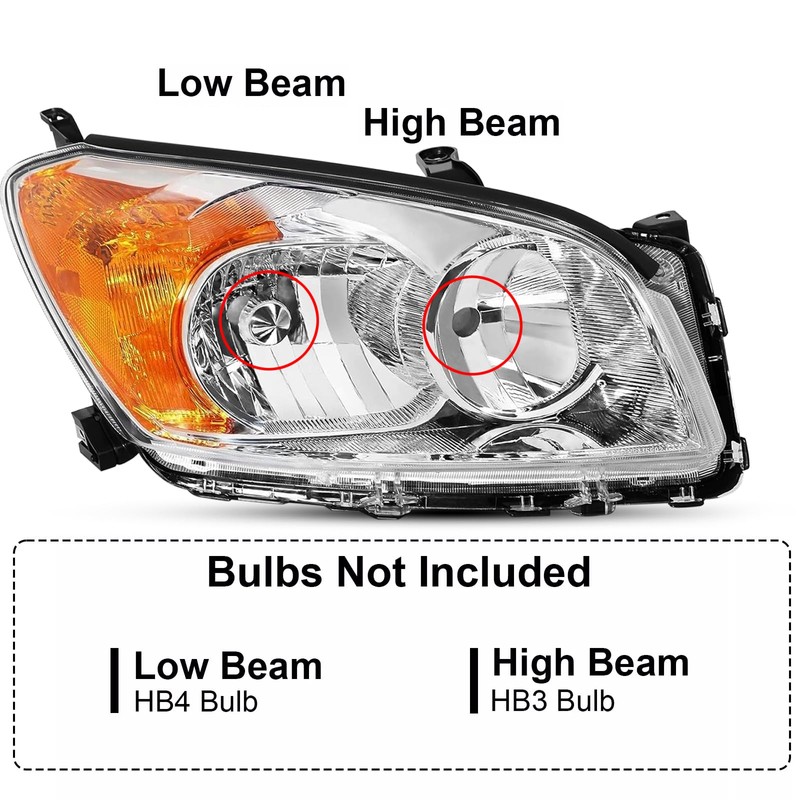 Headlights Assembly Pair Compatible with 2009 2010 2011 2012 Toyota
