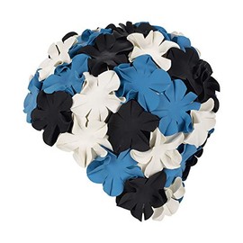 Fashy Ladies Rubber Flower Swimming Cap Blue 3191 50