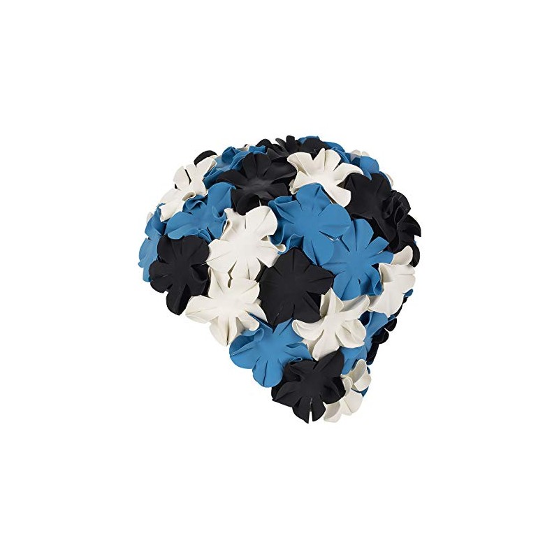 Fashy Ladies Rubber Flower Swimming Cap Blue 3191 50