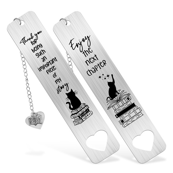 Mabor 2 x Personalised Cat Bookmarks for Men Girls Boys Bookmarks