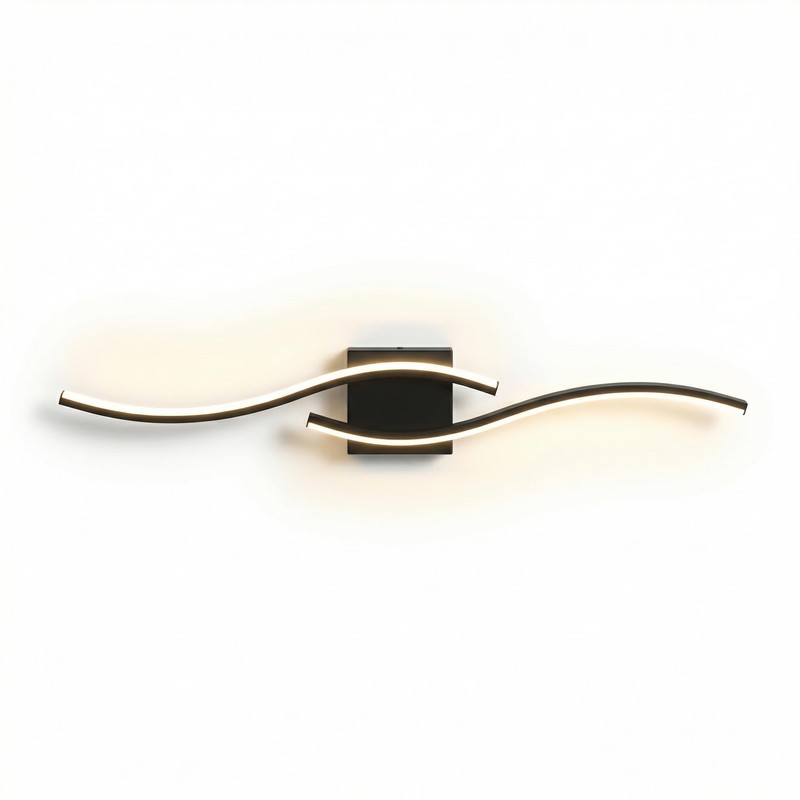 fengkiop Vanity Light for Bathroom, 31.6 Inch Black LED Dimmable