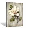 Flower Artwork Floral Canvas Painting: White Magnolia Picture Prints Wall