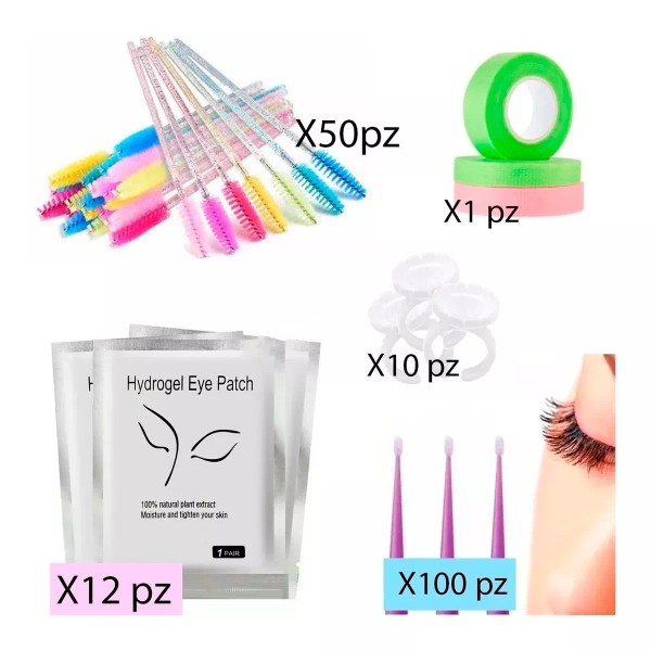 Mafab Kit De Aplicación Extensiones De Pestañas Colores Al Azar