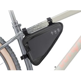 FAMEX RIDE Bicycle Bike Triangle Bag Bicycle Frame Bag Reflective Bike Bicycle Under Top Tube Bag Side Opening Corner Pouch Storage Bag for Cycling 1.5L